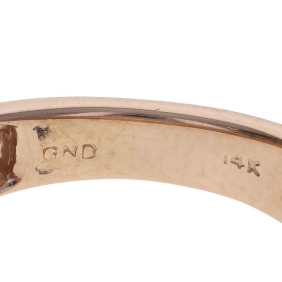 Rose Gold Diamond Men's Wedding Band -14k Round Brilliant .25ctw Five-Stone Ring - Picture 6 of 6